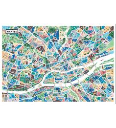 Puzzle Grafika Mapa De Nantes 1000 Peças