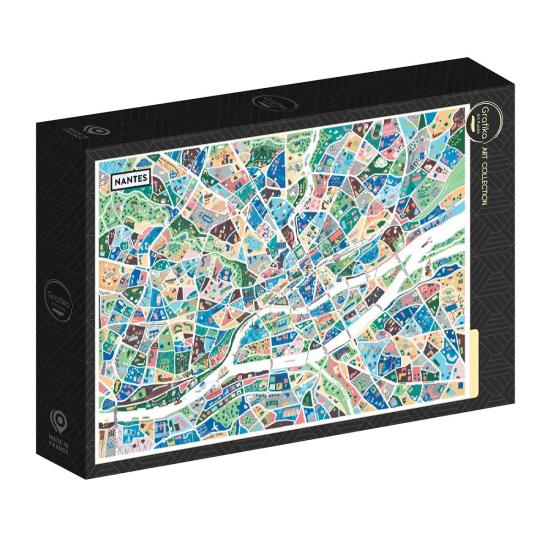 Puzzle Grafika Mapa De Nantes 1000 Peças