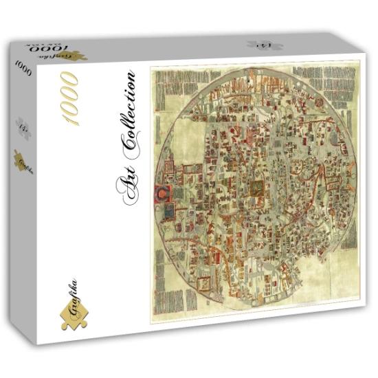 Puzzle Grafika World Map de Ebstorf 1000 Peças