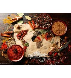 Puzzle Grafika World Map em Spices 2000 Peças