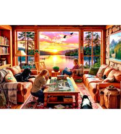 Puzzle Grafika Enquanto Eles Estão Pescando de 1000 Peças