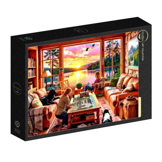 Puzzle Grafika Enquanto Eles Estão Pescando de 1000 Peças