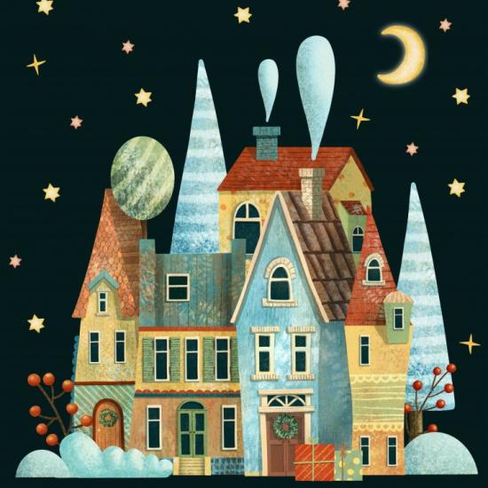 Puzzle Grafika Noite De Natal de 1000 Peças