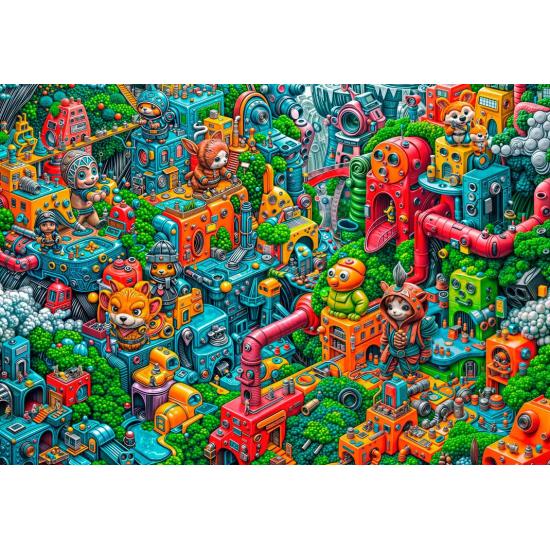 Puzzle Grafika Robotopia de 1000 Peças