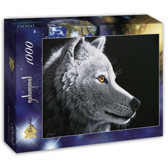 Puzzle Grafika Wolf Face in the Moonlight 1000 peças Puzzle Grafika Wolf Face in the Moonlight 1000 peças