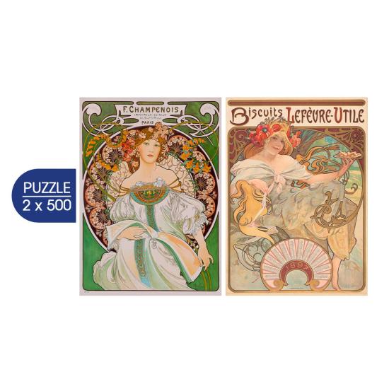 Puzzle Grafika Rêverie, Biscuits Lefèvre-Utile 2x500 Peças