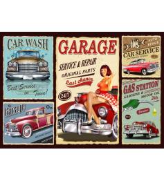 Puzzle Grafika Serviço de carro retro de 500 Peças