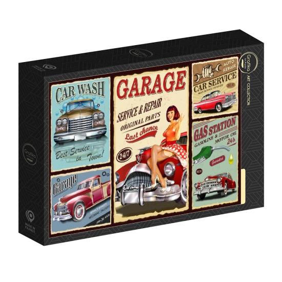 Puzzle Grafika Serviço de carro retro de 500 Peças