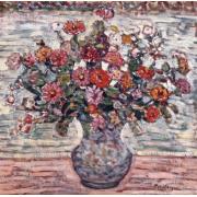 Puzzle Grafika Zinnias em um vaso 1000 peças