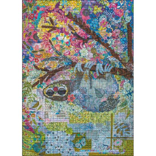 Puzzle Heye Arte de Colcha, Preguiça Tricotada de 1000 Peças