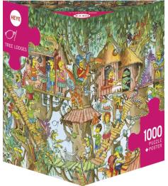 Ei Cabanas nas Árvores Puzzle Caixa Triangular de 1000 Pz