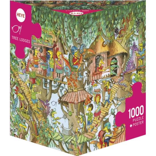 Ei Cabanas nas Árvores Puzzle Caixa Triangular de 1000 Pz