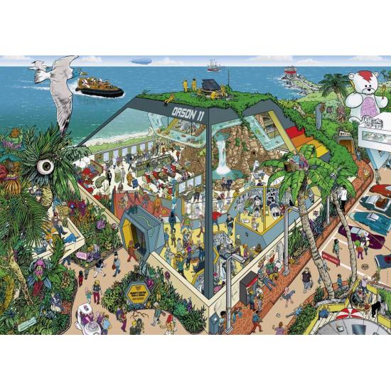 Puzzle Heye Centro de Beleza, Caixa Triangular de 1000 Peças