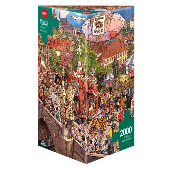 Heye Street Parade Puzzle, Caixa Triangular de 2.000 Peças