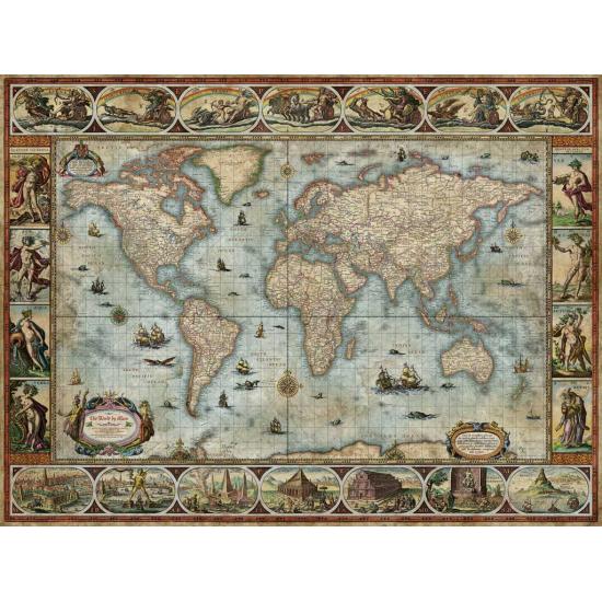 Puzzle Heye Mundo de Willem Blaeu de 1000 Peças