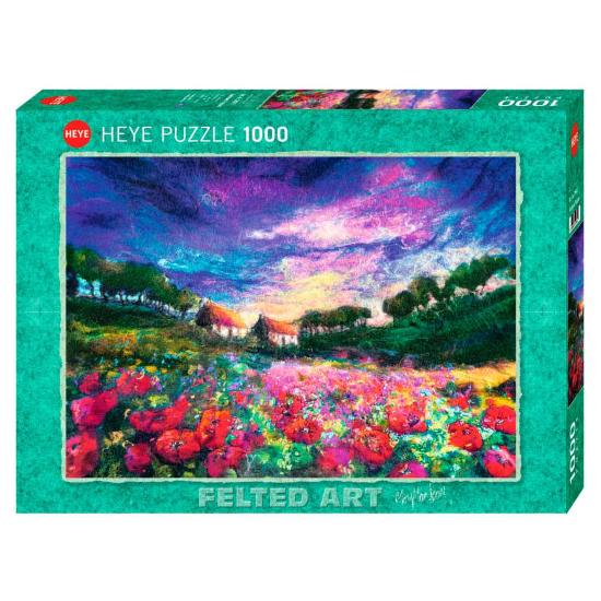 Heye, Puzzle de arte em feltro, papoulas ao pôr do sol 10