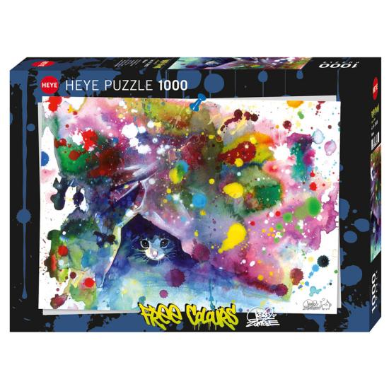 Heye Cores Livres, Puzzle Miau de 1.000 Peças