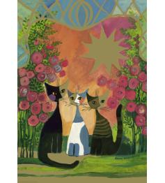 Puzzle Heye Cats in the Rose Garden 2000 peças