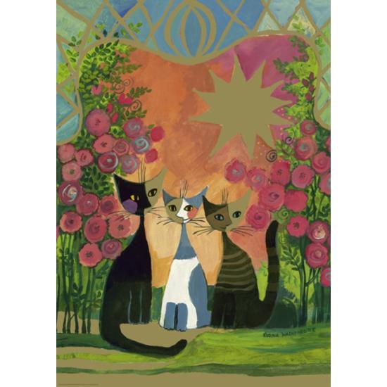Puzzle Heye Cats in the Rose Garden 2000 peças