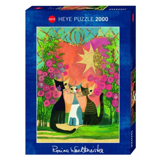 Puzzle Heye Cats in the Rose Garden 2000 peças