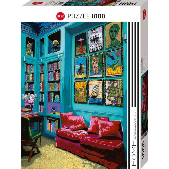 Puzzle Heye Sala Com Sofá Vermelho 1000 Peças