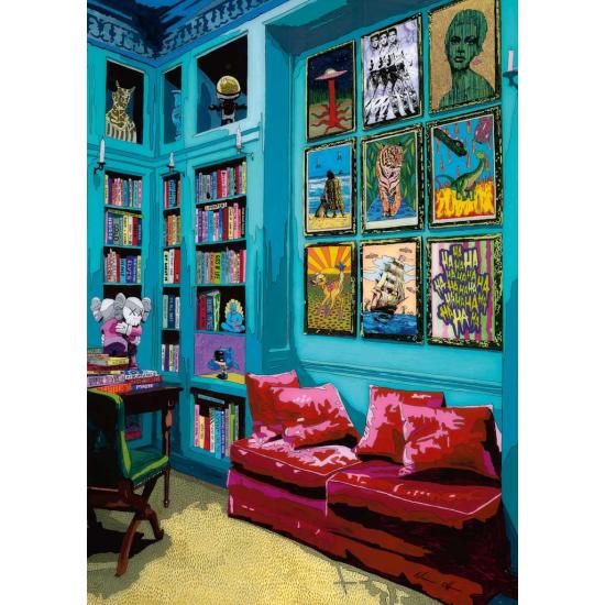 Puzzle Heye Sala Com Sofá Vermelho 1000 Peças