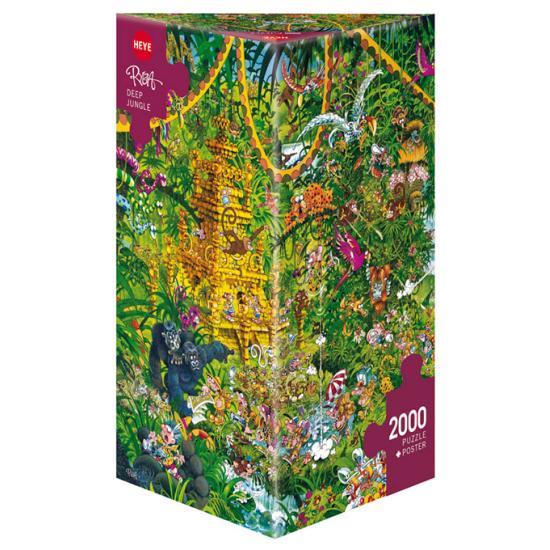 Heye Deep Jungle Puzzle, Caixa Triangular de 2000 Peças