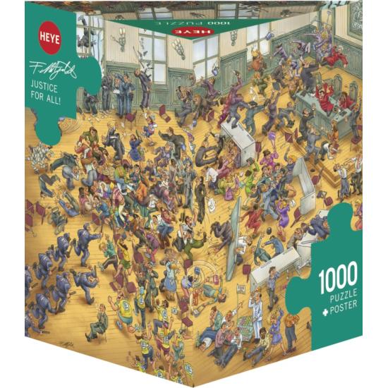 Puzzle Heye Justice For All Caixa Triangular de 1000 Pçs