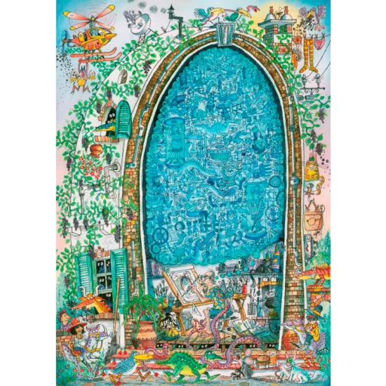 Puzzle Heye A Mente do Artista, Caixa Triangular de 1000 Pçs