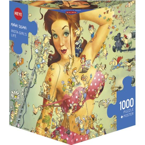 Puzzle Heye The Life of Insta-Girl Caixa Triangular de 1000 Pzs