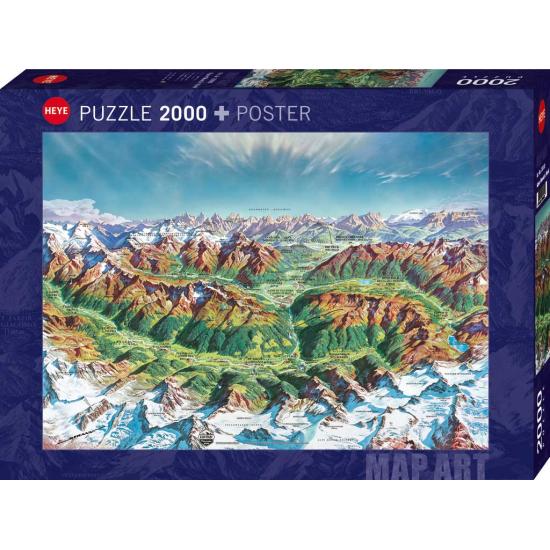 Puzzle Heye Montanhas Alpinas 2000 peças