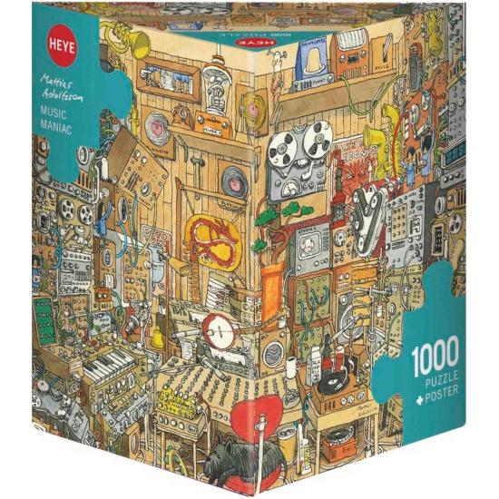 Heye Music Maniac Puzzle, Caixa Triangular de 1000 Pçs