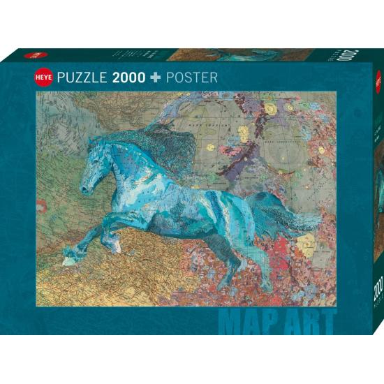 Puzzle Heye Cavalo Do Mapa 2000 peças