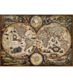 Puzzle de mapa do mundo Hey, peças vintage 2000
