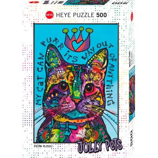 Puzzle Ei meu gato ronrona 500 peças