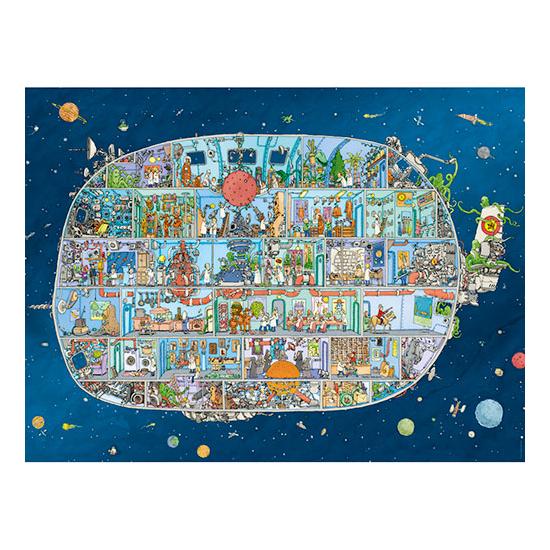 Puzzle Heye Nave Espacial, Caixa Triangular de 1500 Peças Puzzle Heye Nave Espacial, Caixa Triangular de 1500 Peças