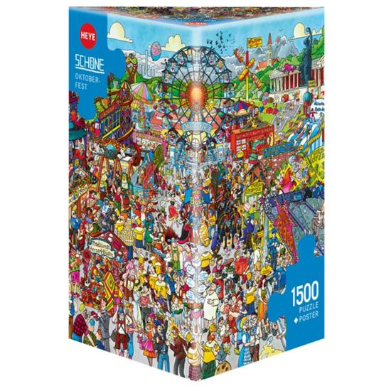 Heye Oktoberfest Puzzle, Caixa Triangular de 1500 Peças Heye Oktoberfest Puzzle, Caixa Triangular de 1500 Peças