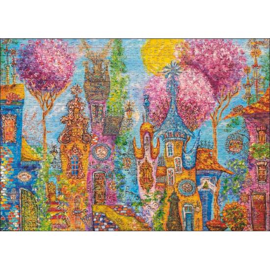 Puzzle Heye Aldeia Encantadora, Árvores cor de Rosa 1000 Peças Puzzle Heye Aldeia Encantadora, Árvores cor de Rosa 1000 Peças
