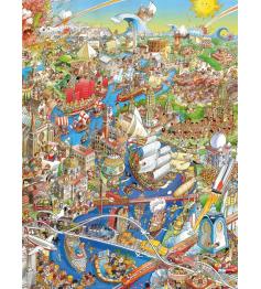 Heye River Puzzle of History, Caixa Triangular de 1500 Peças