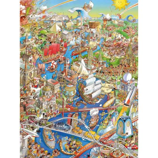 Heye River Puzzle of History, Caixa Triangular de 1500 Peças