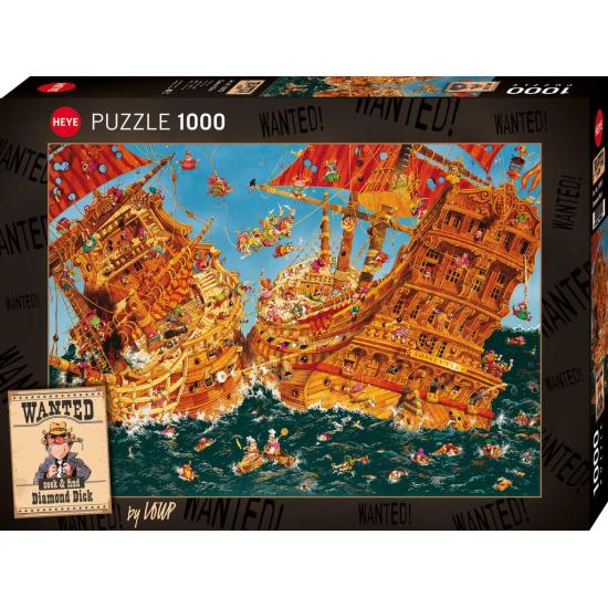 Puzzle Heye Wanted Diamond Dick 1000 Peças