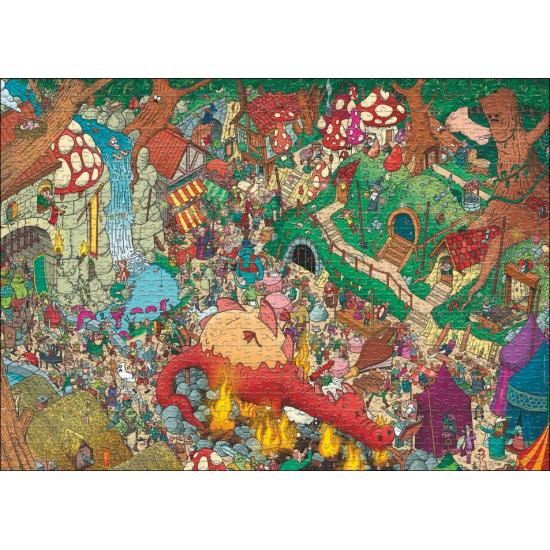 Puzzle Heye Terra da Fantasia Caixa Triângulo de 1000 Pçs