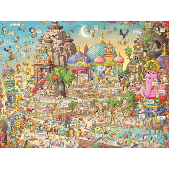 Puzzle Heye Yogaland Caixa Triangular de 1500 Peças Puzzle Heye Yogaland Caixa Triangular de 1500 Peças