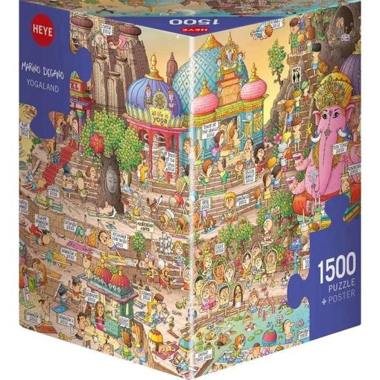 Puzzle Heye Yogaland Caixa Triangular de 1500 Peças Puzzle Heye Yogaland Caixa Triangular de 1500 Peças