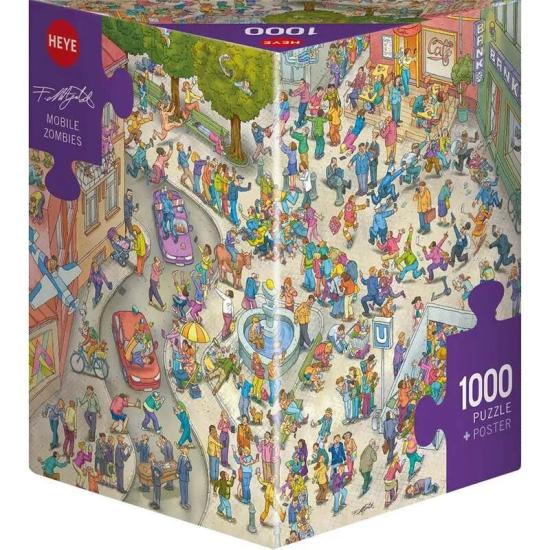 Puzzle Heye Zumbis Móveis Caixa Triângulo de 1000 Peças Puzzle Heye Zumbis Móveis Caixa Triângulo de 1000 Peças