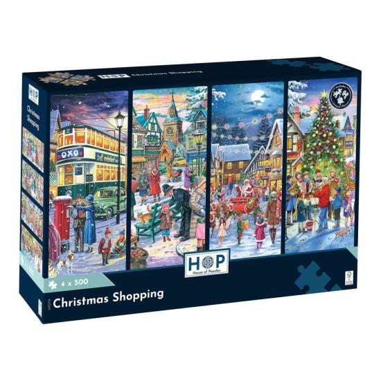 Puzzle House Of Puzzles Compras De Natal 4 x 500 Peças