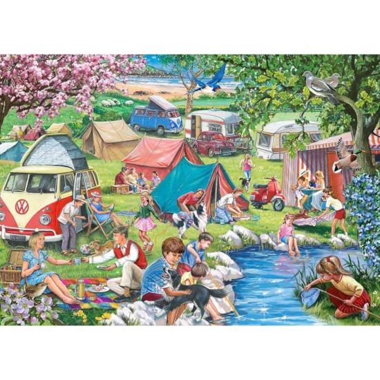Puzzle House Of Puzzles Camping Perfeita 1000 Peças