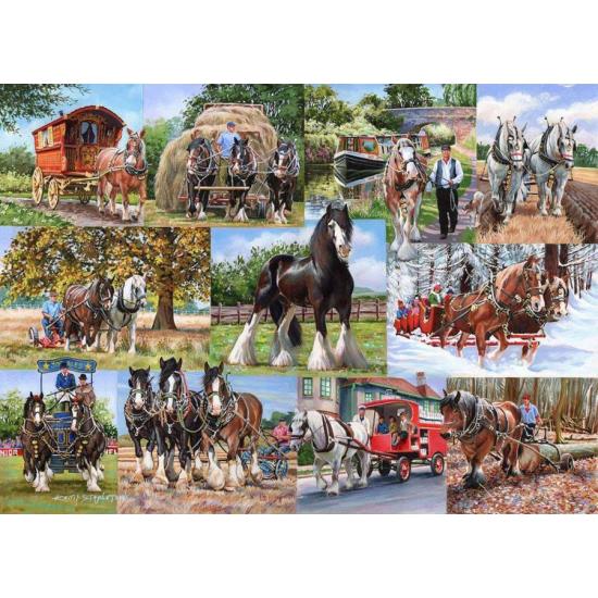 Puzzle House Of Puzzles Cavalos de carga de 1000 Peças