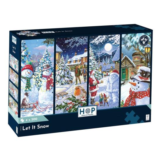 Puzzle House Of Puzzles Let It Snow  4 x 500 Peças