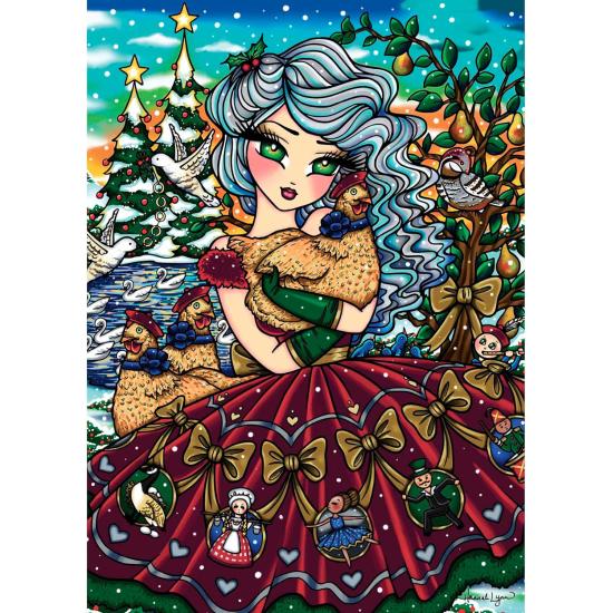 Puzzle Jacarou 12 Dias de Natal de 1000 Peças